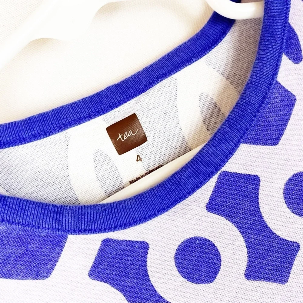 Tea Collection Blue Geometric Print‎ Dress